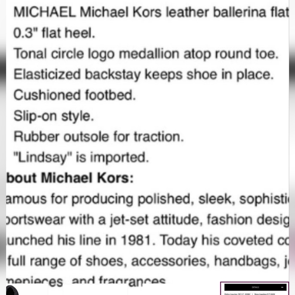 Michael Michael Kors Ballet Flats size 7.5 - Picture 7 of 9